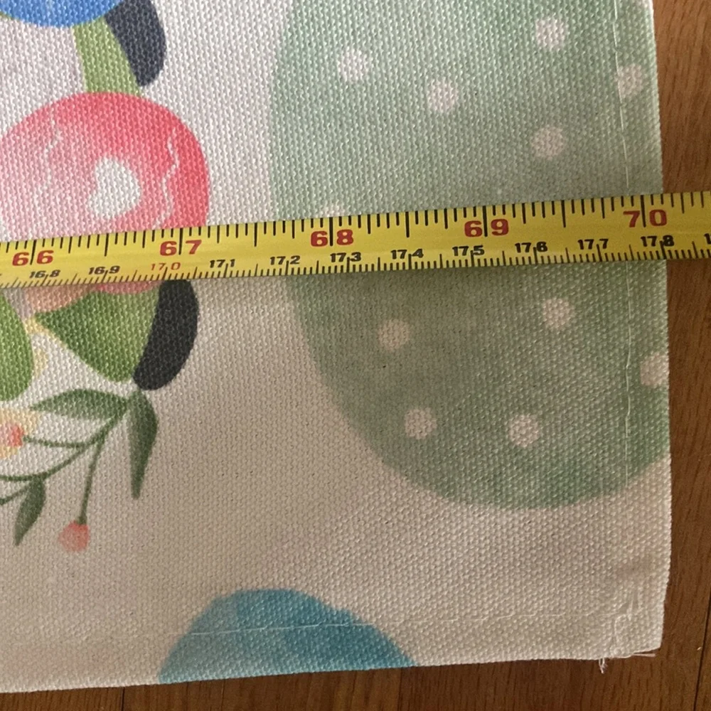Decorative Easter Pastel Gnomes Eggs 13 in W x 70 in L Table Runner New